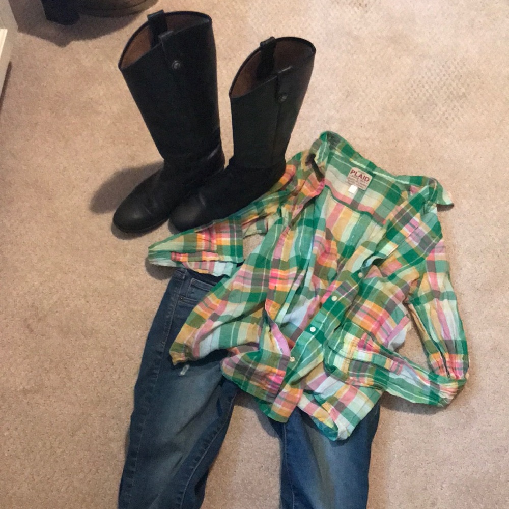 Old Navy Plaid Button Down